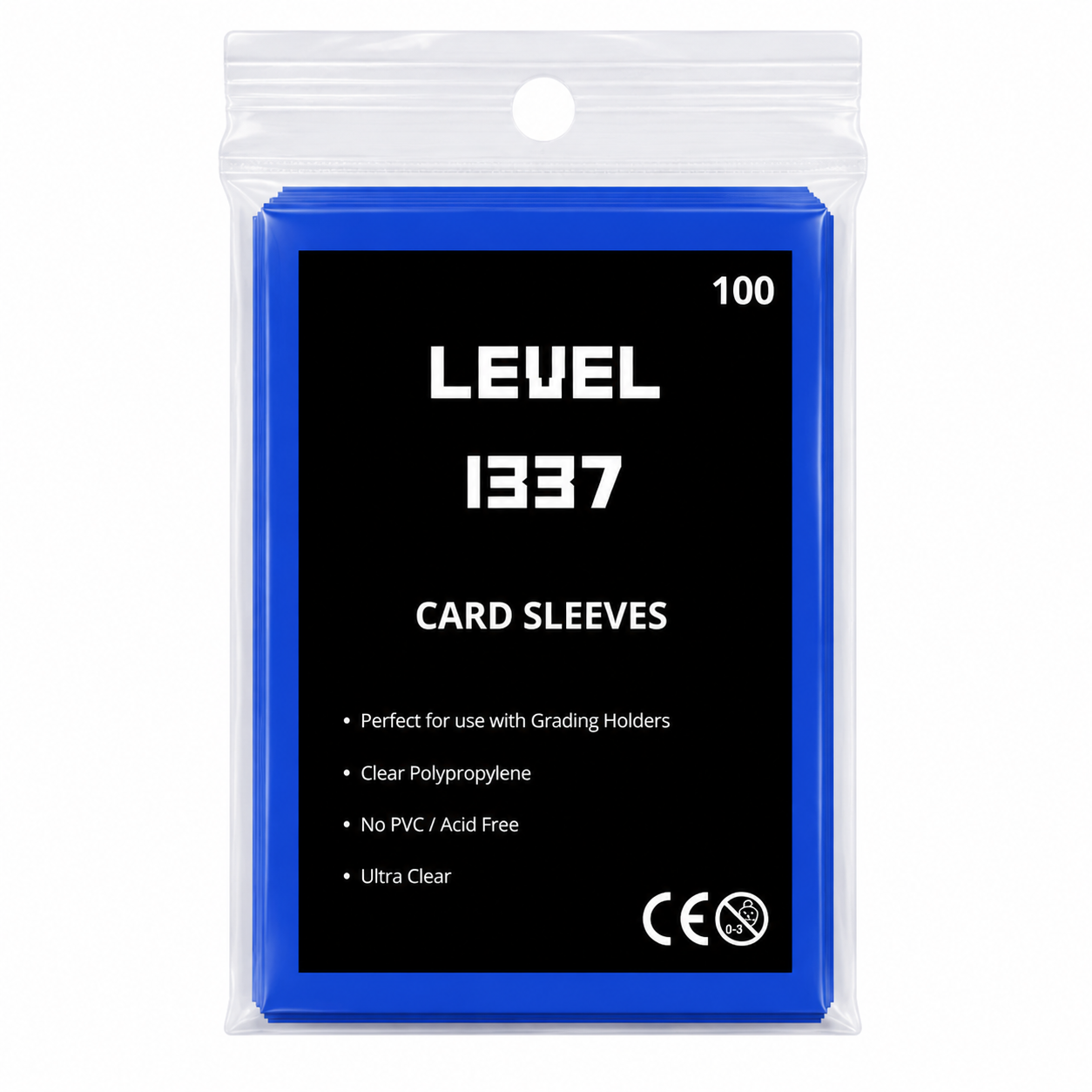 Card Sleeves 2.5" x 3.5" (100st) Blue