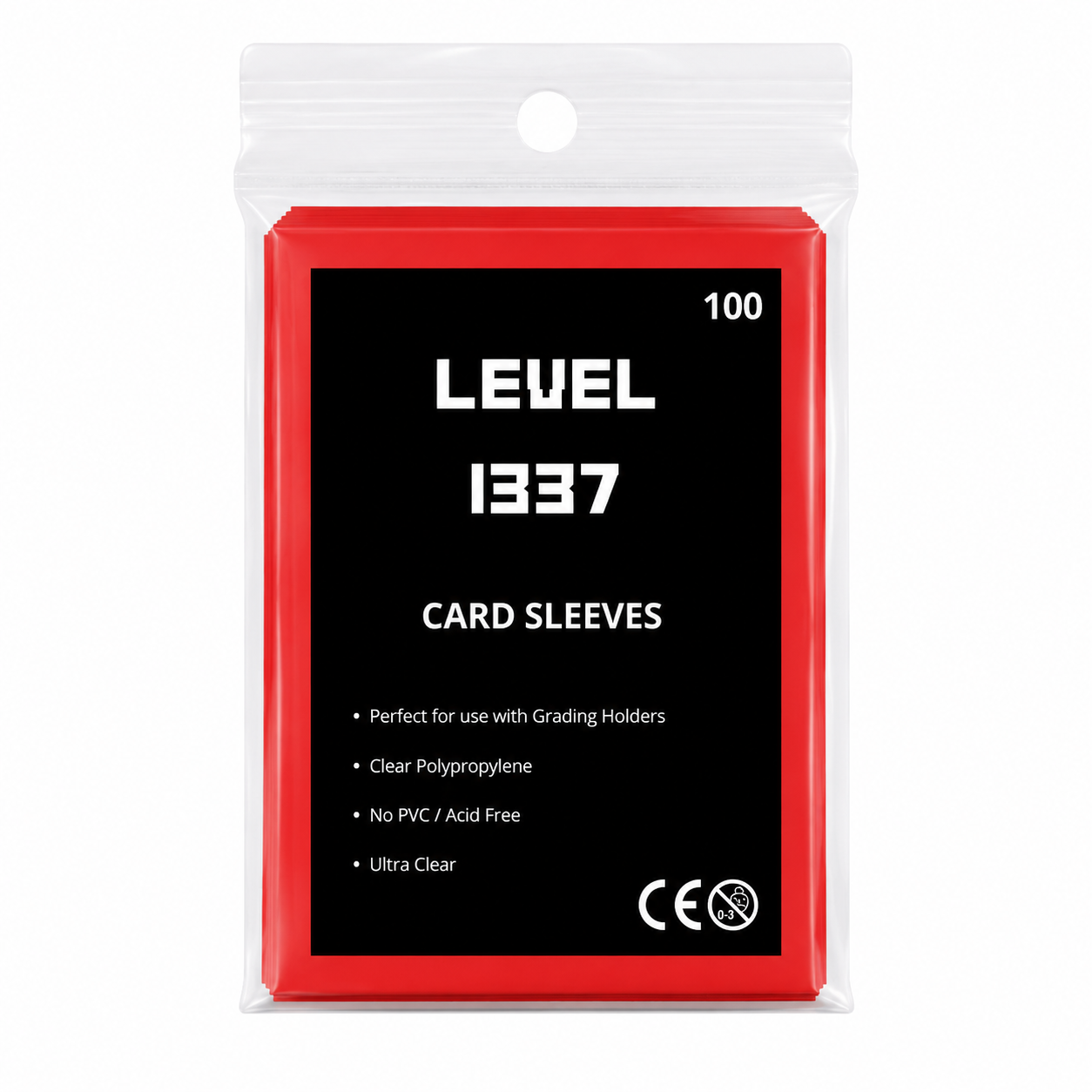 Card Sleeves 2.5" x 3.5" (100st) Red