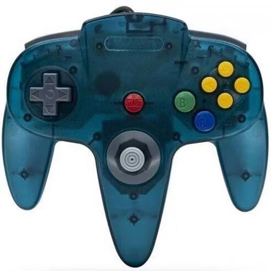 Nintendo 64 Kontroll Original Transparent Blå (Begagnad)
