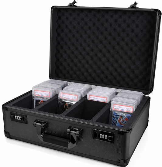 Premium 4 Row Graded Card Storage Case Black