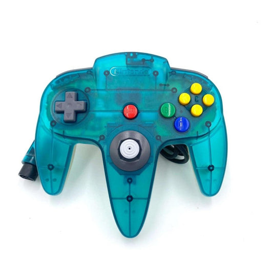 Nintendo 64 Handkontroll - Clear Blue / White (Begagnad)